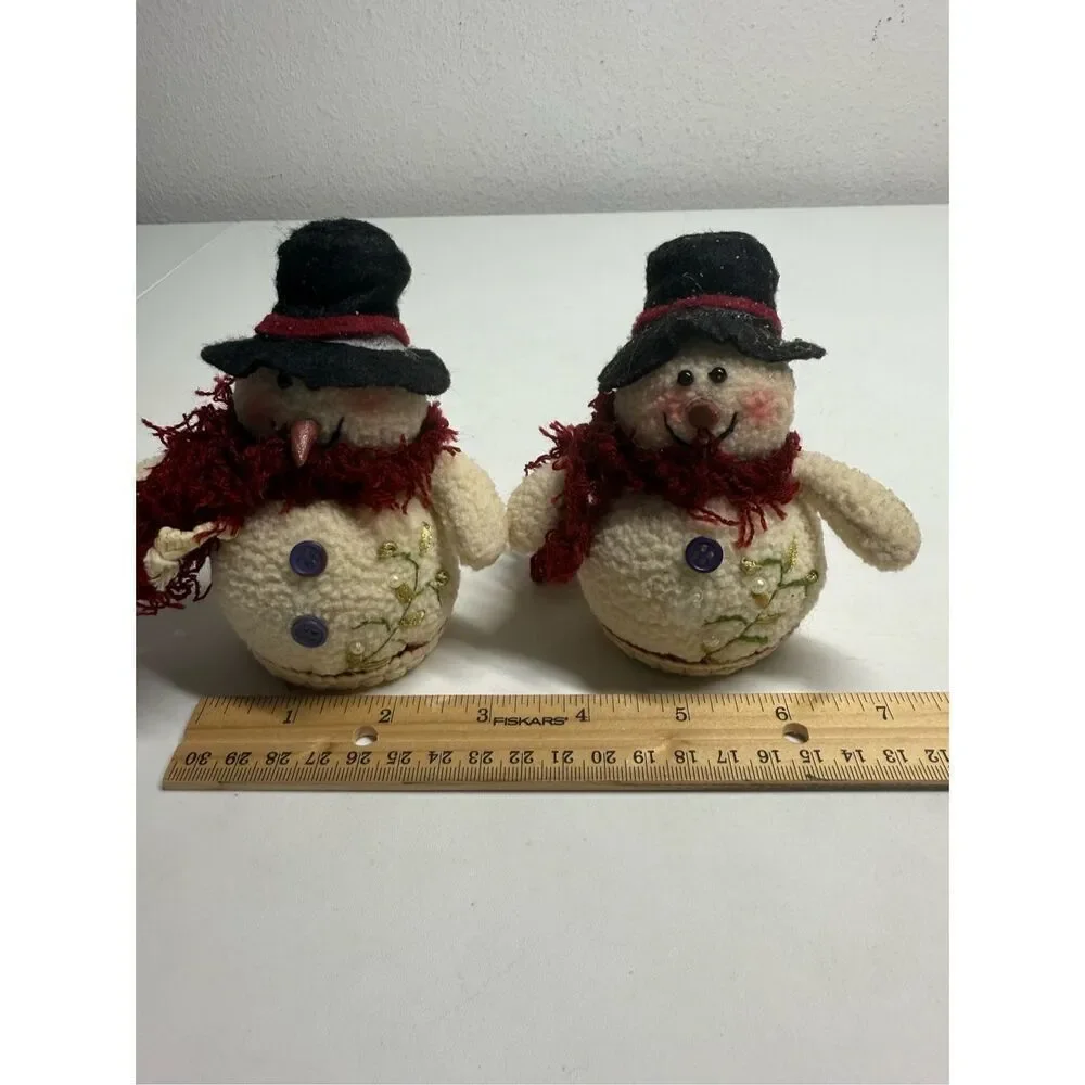 Set of 2 Vintage Dan Dee Snowmans Ornament 4